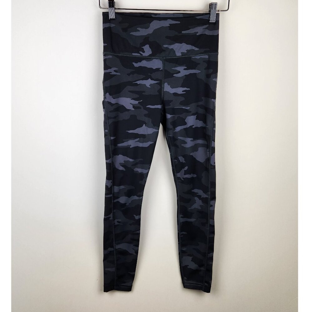 Athleta Ultimate‎ 7/8 Tight Leggings Gray Camo Pockets sz XS